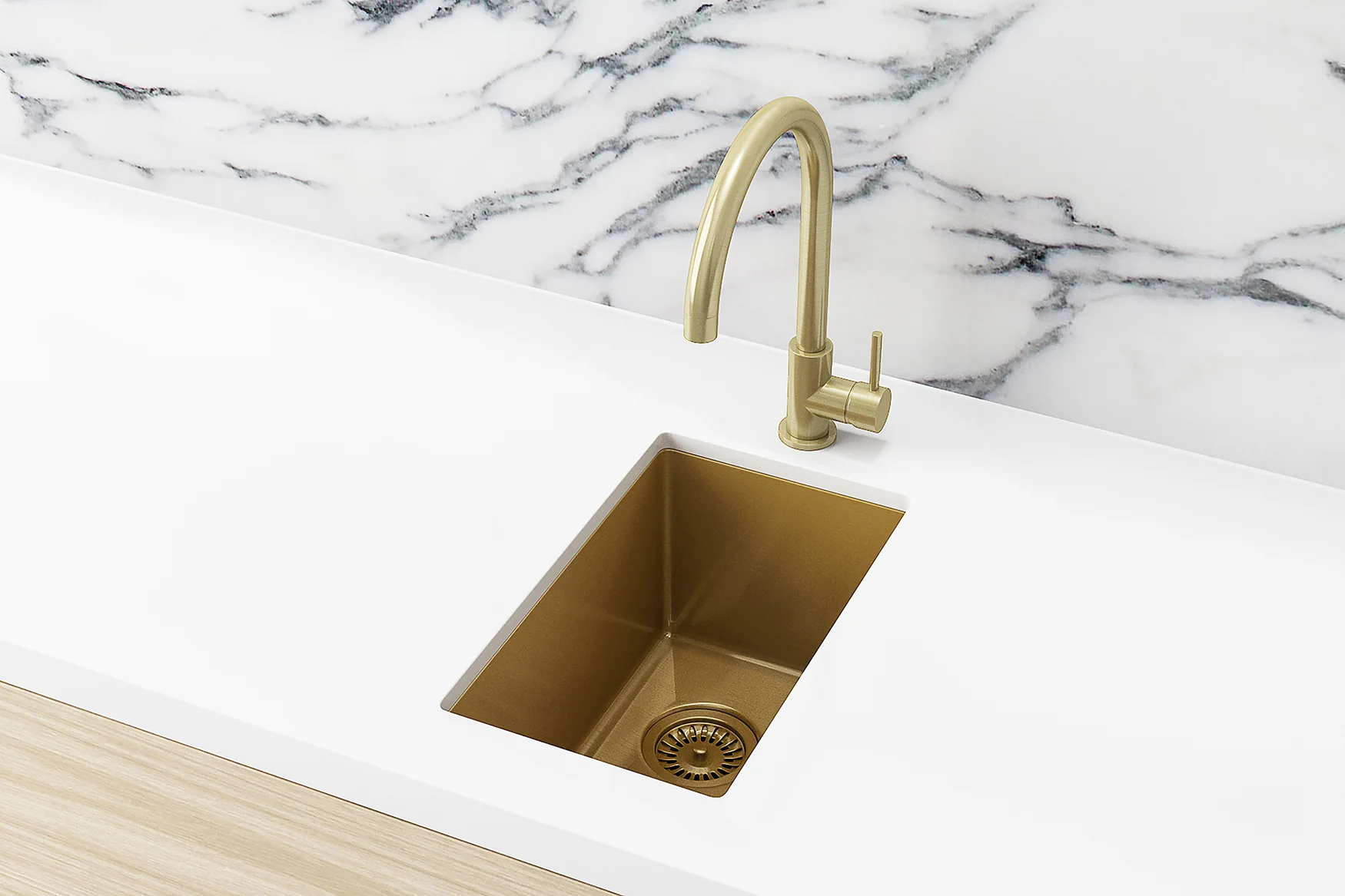 Lavello Bar Sink - Single Bowl 382 x 272 - Tiger Bronze - Image 5