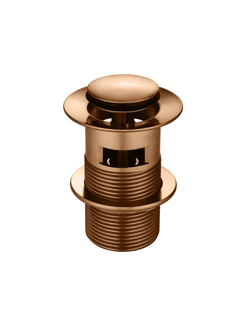 Basin Pop Up Waste 32mm - Overflow / Slotted -  Lustre Bronze - Image 2