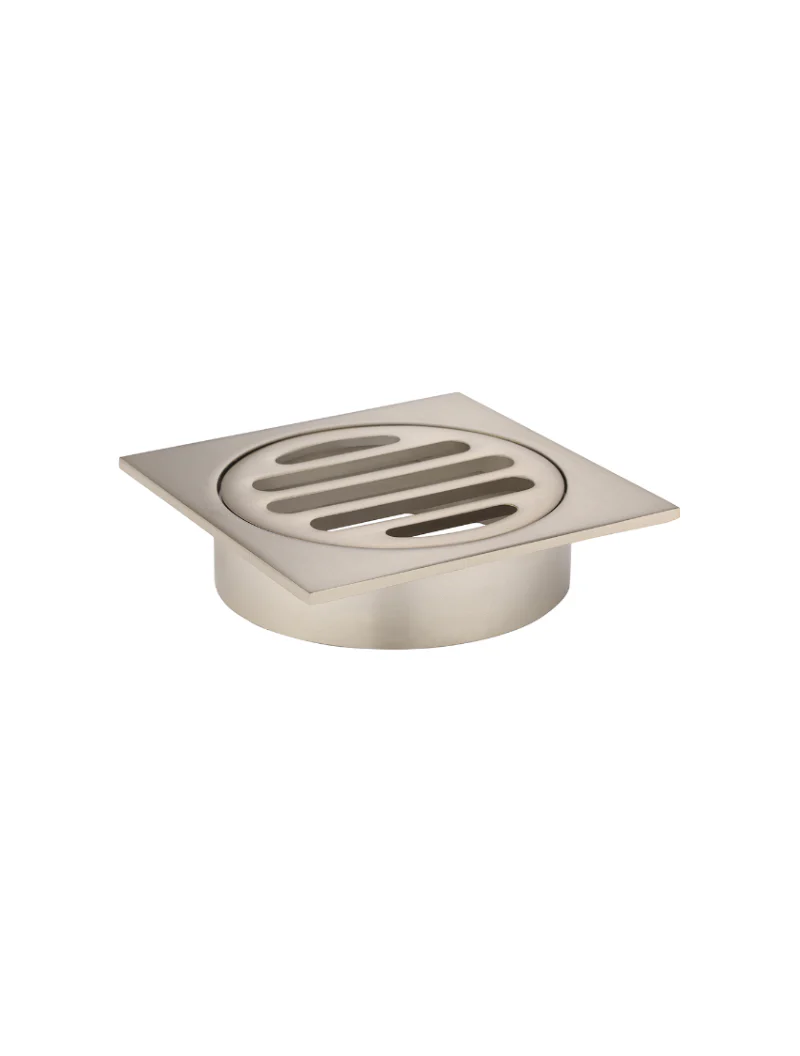 Square Floor Grate Shower Drain 80mm outlet - Champagne - Image 4