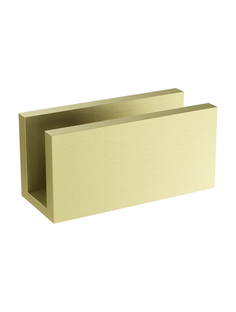 Glass Fixing U Bracket - PVD Tiger Bronze - Image 3