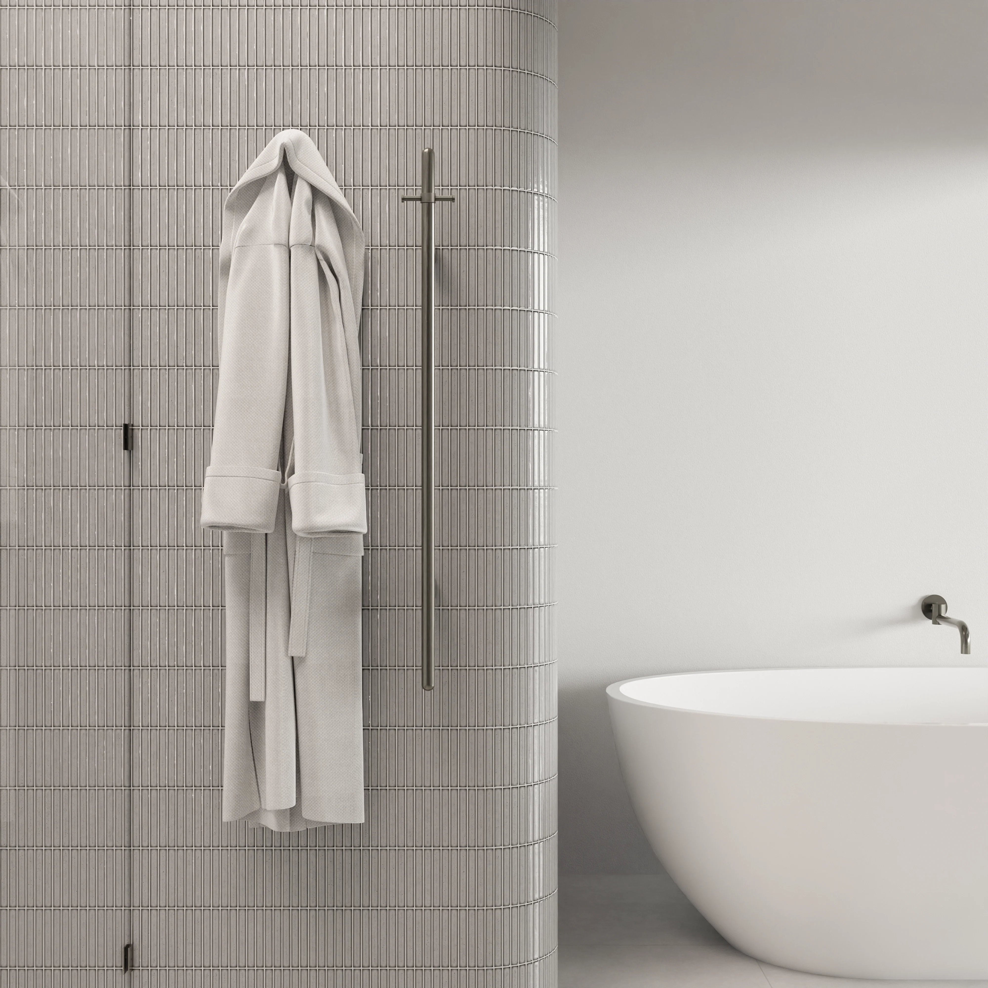 Heated Vertical Towel Rail - Champagne - Image 4