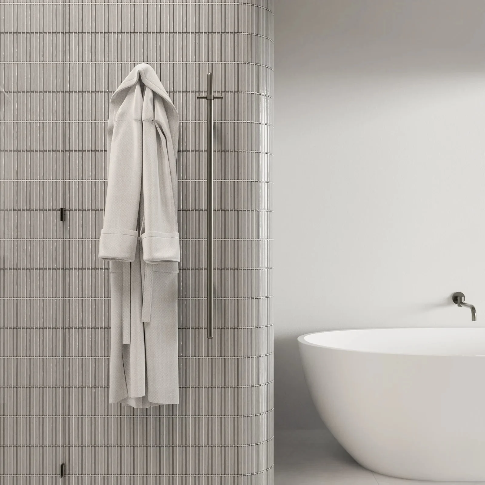 Heated Vertical Towel Rail - PVD Tiger Bronze - Image 4