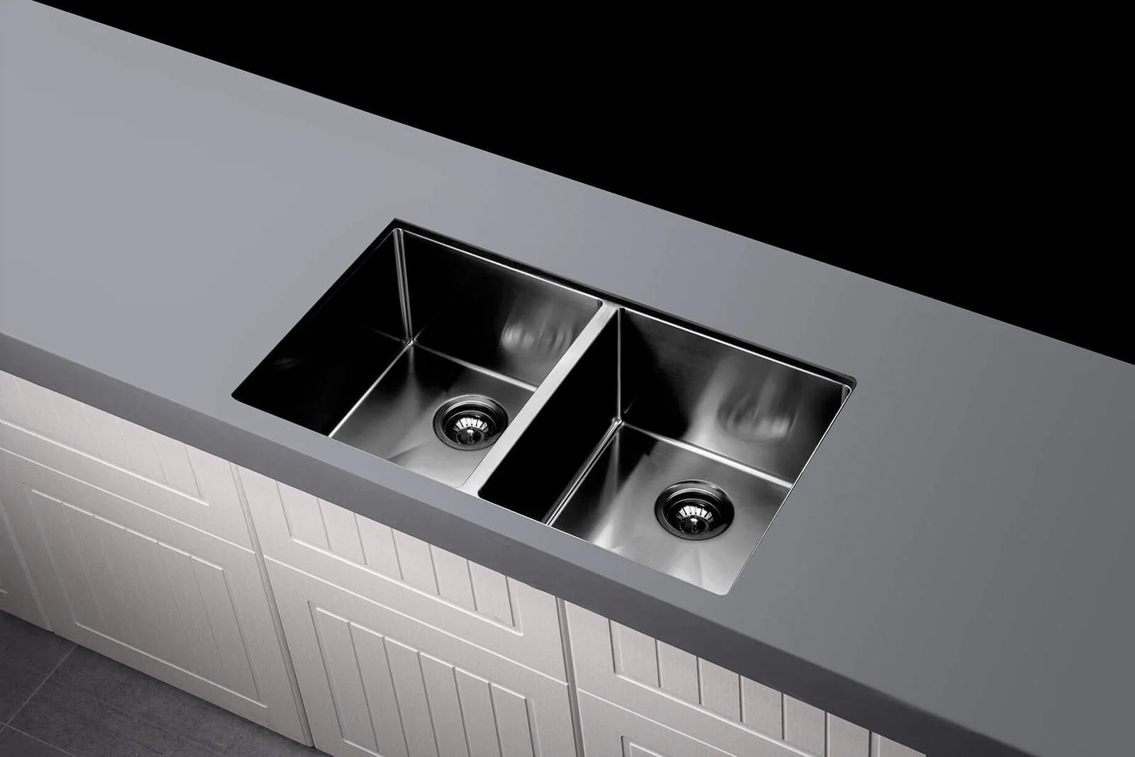 Lavello Kitchen Sink - Double Bowl 860 x 440 -  PVD Gunmetal Black - Image 4