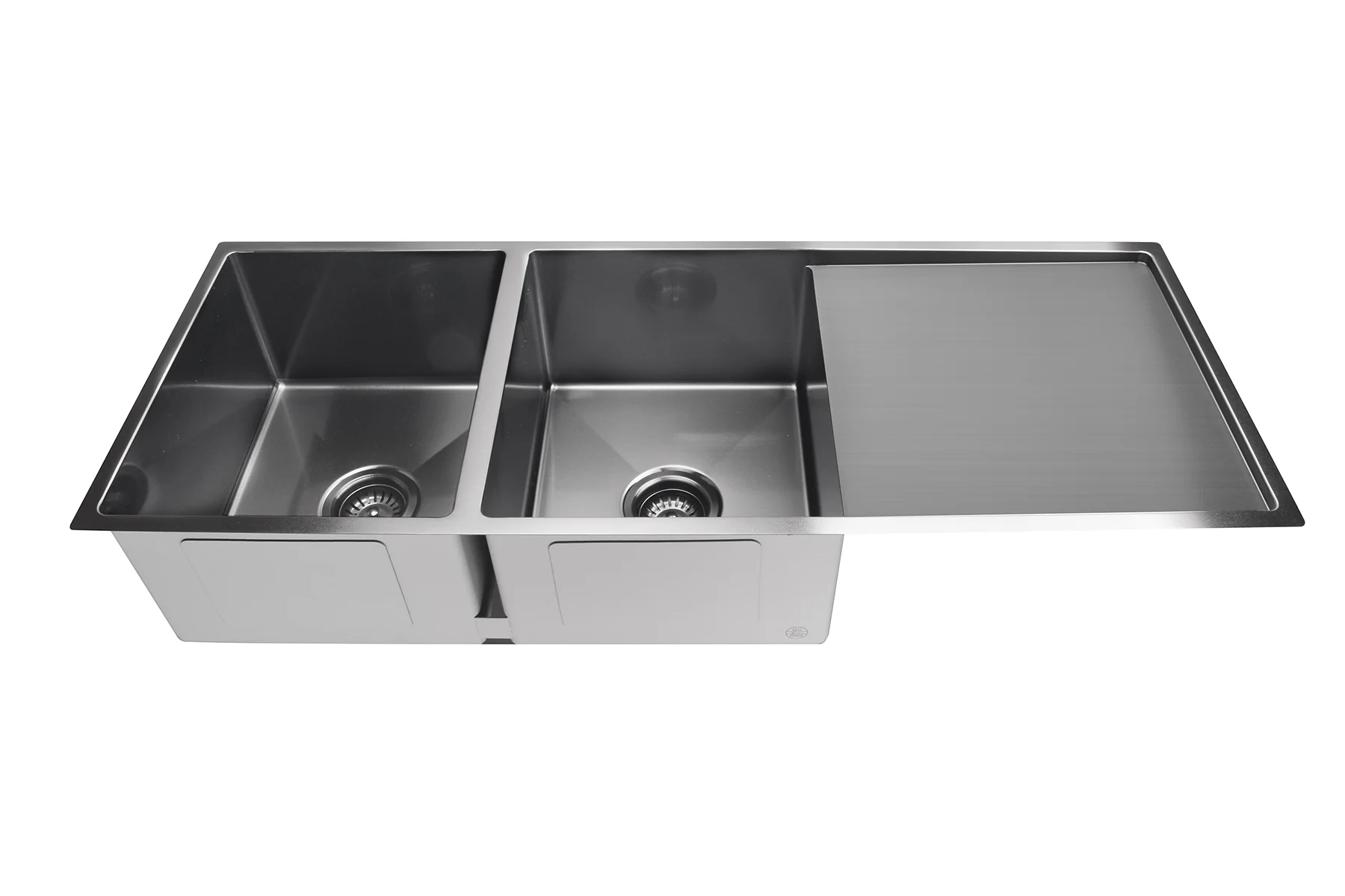 Lavello Kitchen Sink - Double Bowl & Drainboard 1160 x 440 - PVD Gunmetal Black - Image 4