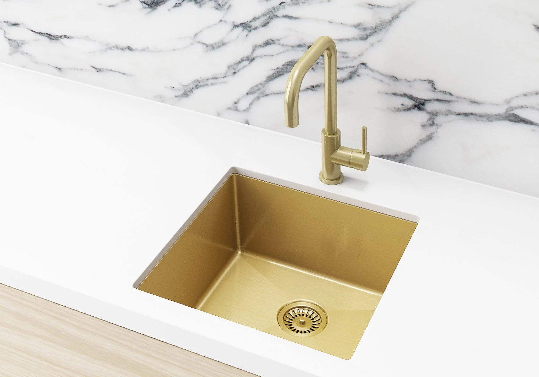 Lavello Kitchen Sink - Single Bowl 450 x 450 - Tiger Bronze - Image 2