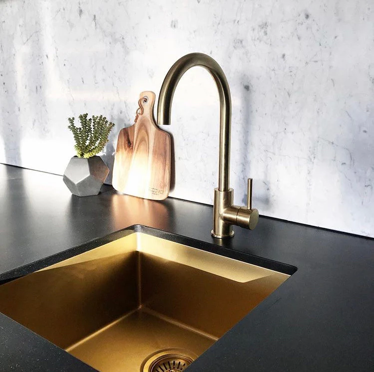 Lavello Kitchen Sink - Single Bowl 450 x 450 - Tiger Bronze - Image 6