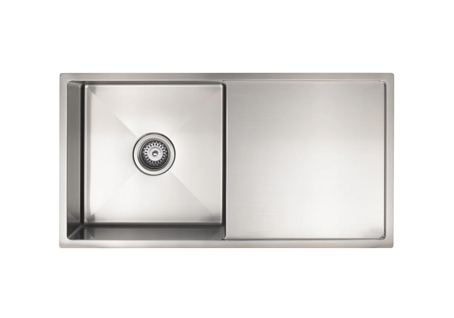 Lavello Kitchen Sink - Single Bowl & Drainboard 840 x 440 - PVD Brushed Nickel - Image 2