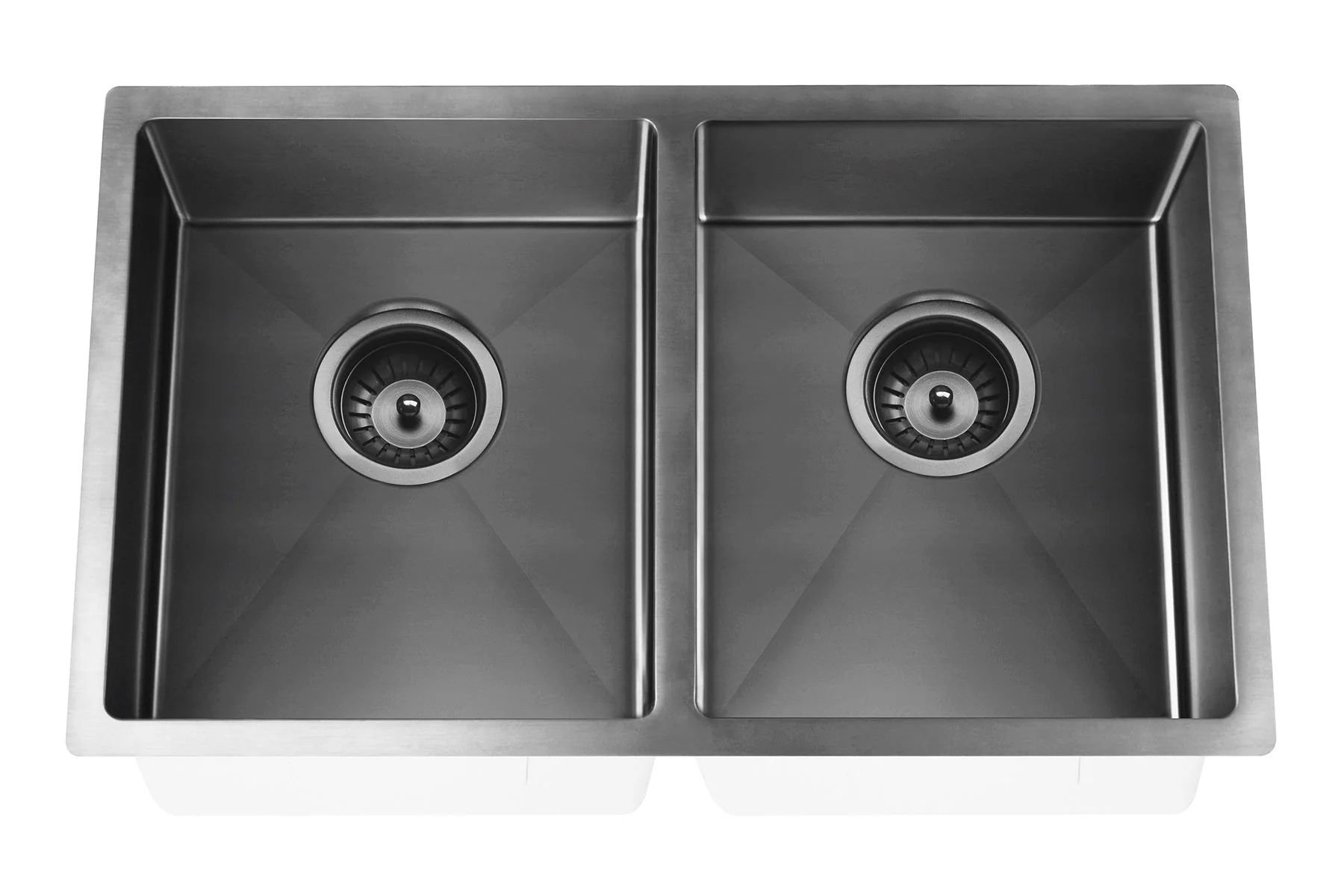 Lavello Kitchen Sink - Double Bowl 760 x 440 - Gunmetal Black - Image 4