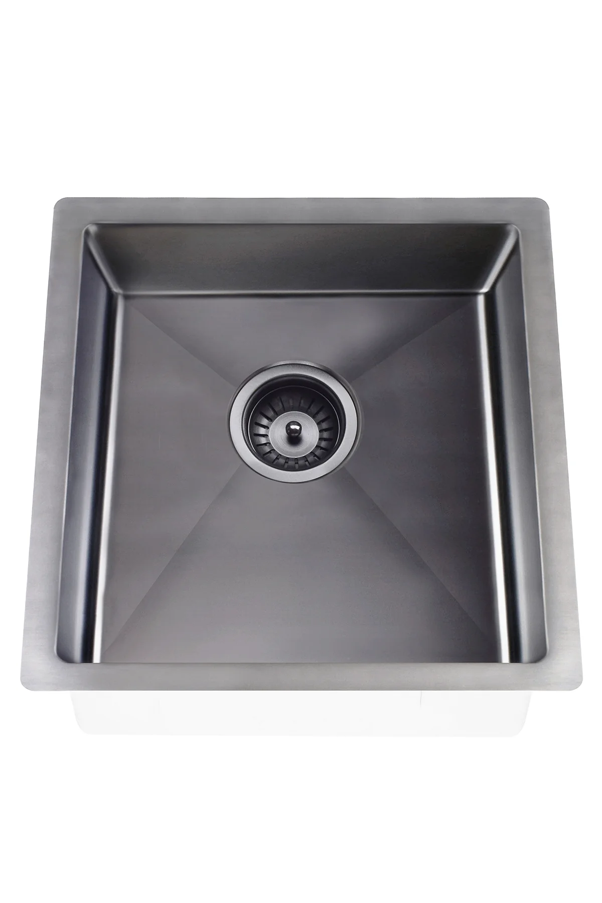 Lavello Kitchen Sink - Single Bowl 450 x 450 - PVD Gunmetal Black - Image 7