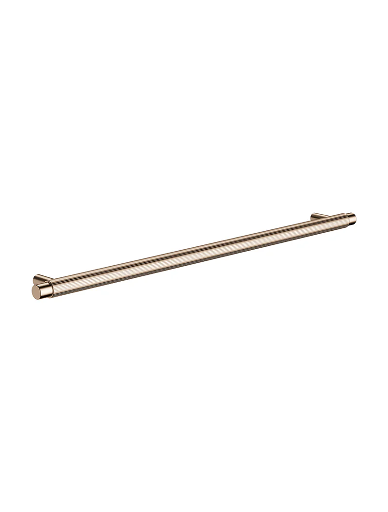 Öppen Round Pull 328mm Cabinet Handle (Linear Knurled) - PVD Champagne - Image 5