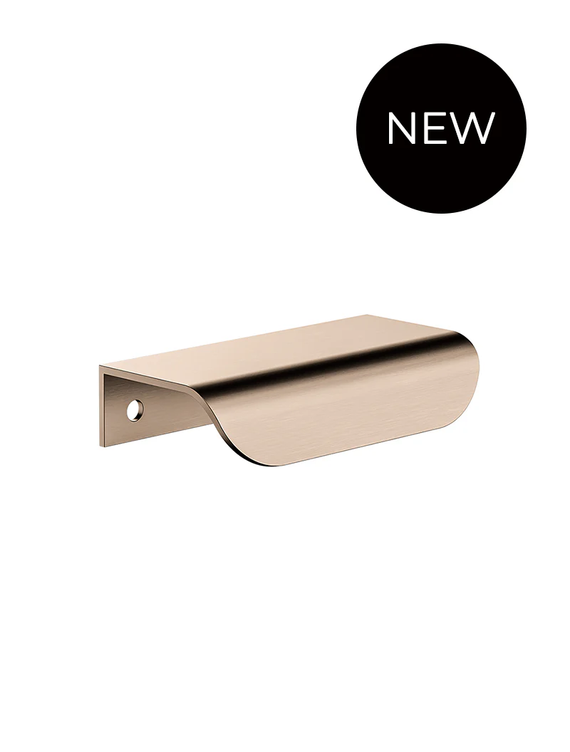 Öppen Edge-Pull 75mm Cabinet Handle (Brushed) - PVD Champagne