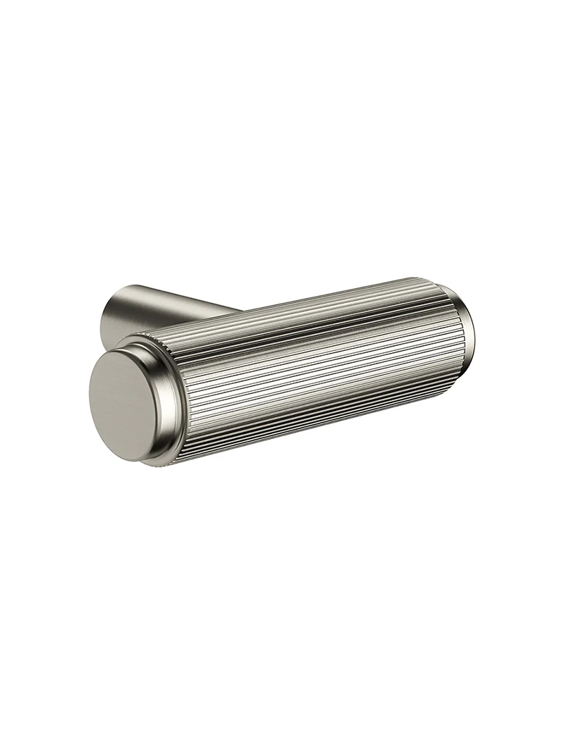 Öppen T-Pull Cabinet Handle (Linear Knurled) - PVD Brushed Nickel - Image 5