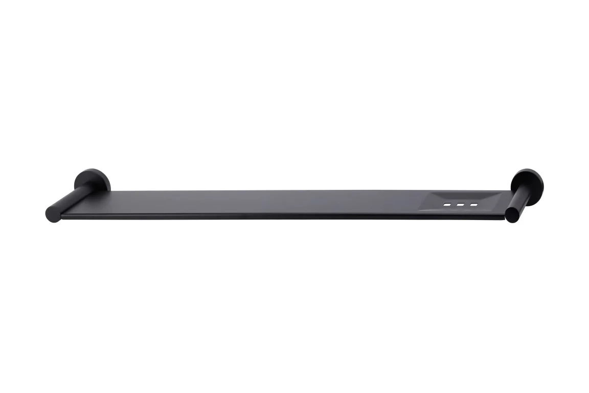 Round Bathroom Shelf - Matte Black - Image 3