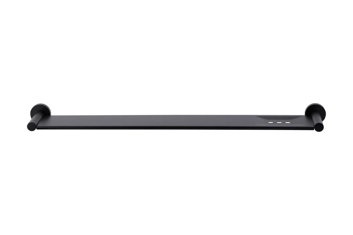Round Bathroom Shelf - Matte Black - Image 5
