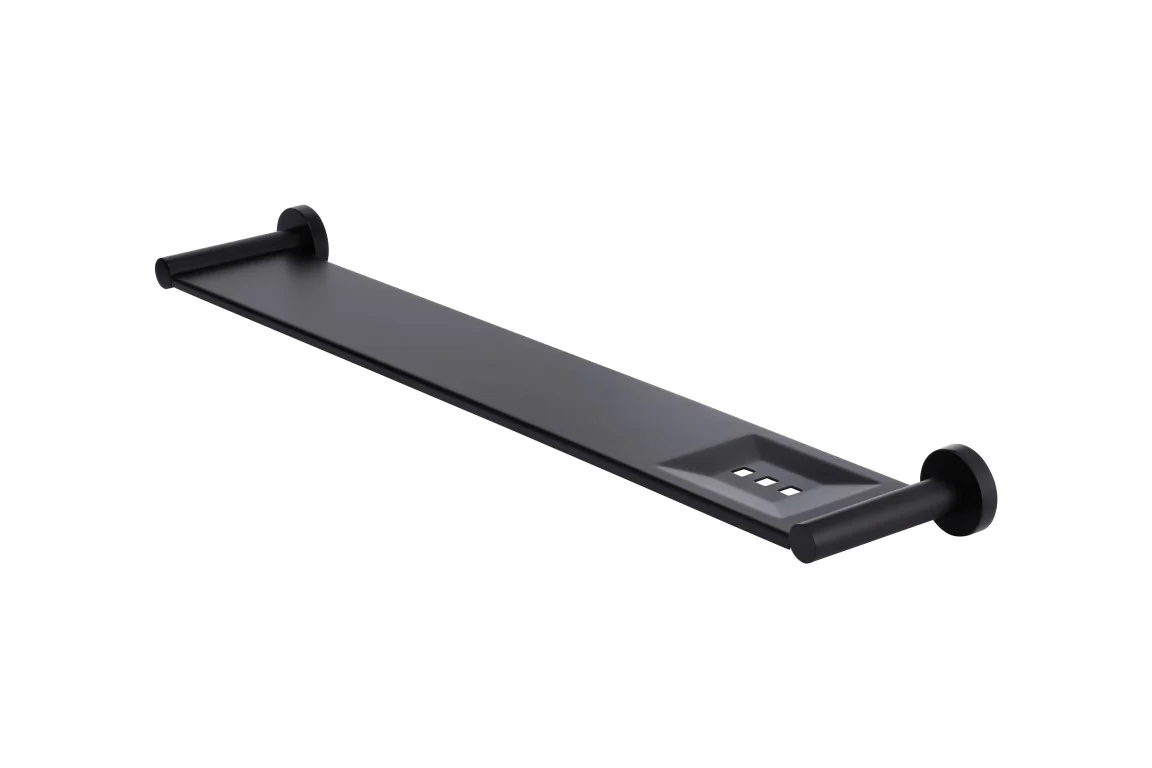Round Bathroom Shelf - Matte Black - Image 6