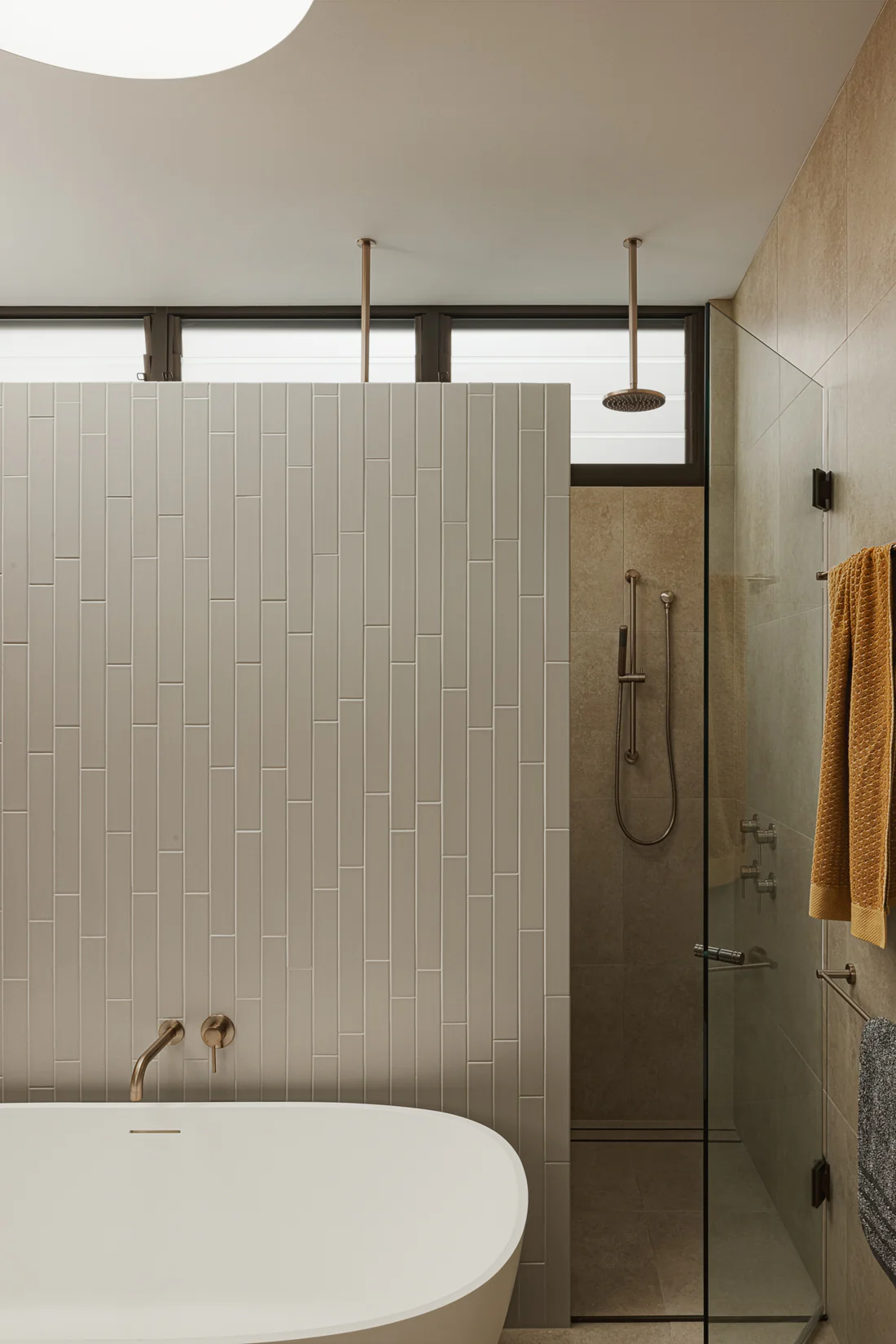 Round Ceiling Shower Arm 300mm - Champagne - Image 4