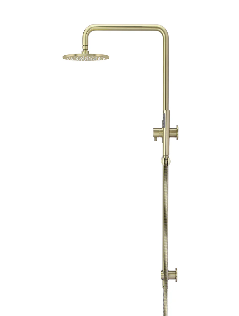 Round Combination Shower Rail, 200mm Rose, Single Function Hand Shower - PVD Tiger Bronze - Image 3