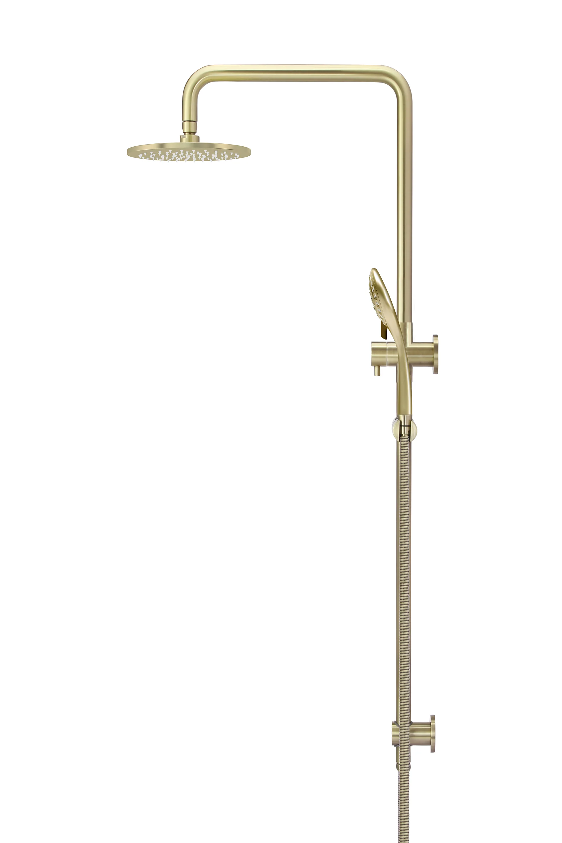 Round Combination Shower Rail 200mm Rose, Three Function Hand Shower - PVD Tiger Bronze - Image 3