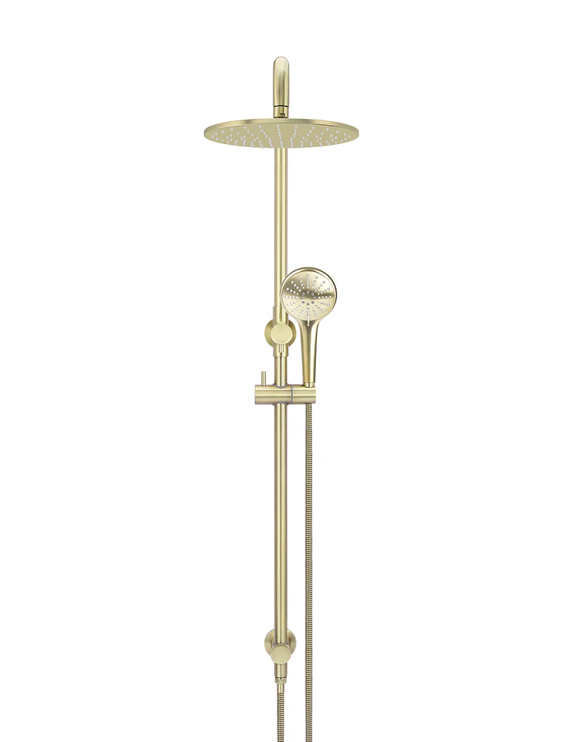 Round Combination Shower Rail 300mm Rose, Three Function Hand Shower - PVD Tiger Bronze - Image 2