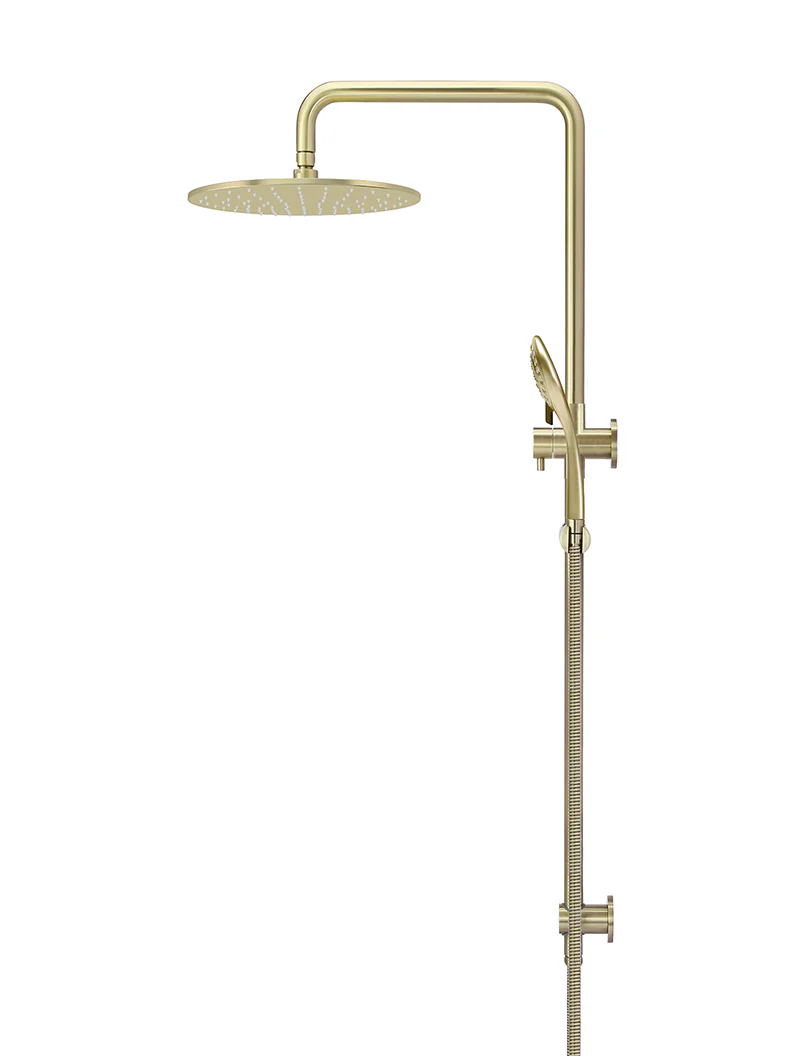 Round Combination Shower Rail 300mm Rose, Three Function Hand Shower - PVD Tiger Bronze - Image 3