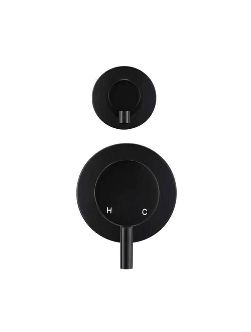 Round Diverter Mixer Trim Kit (In-wall Body Not Included) - Matte Black - Image 3