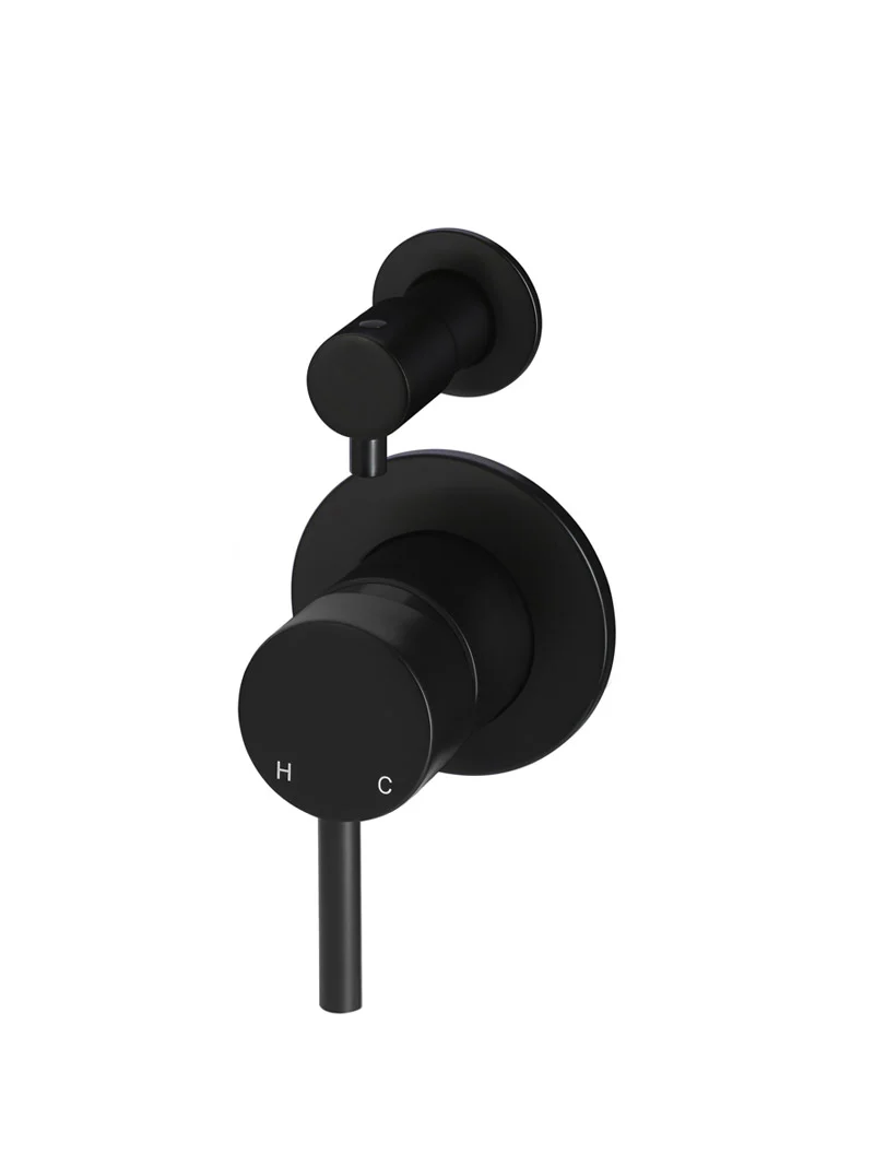 Round Diverter Mixer Trim Kit (In-wall Body Not Included) - Matte Black - Image 5