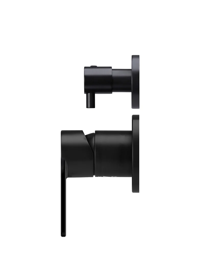 Round Diverter Mixer Paddle Handle Trim Kit (In-wall Body Not Included) - Matte Black - Image 2