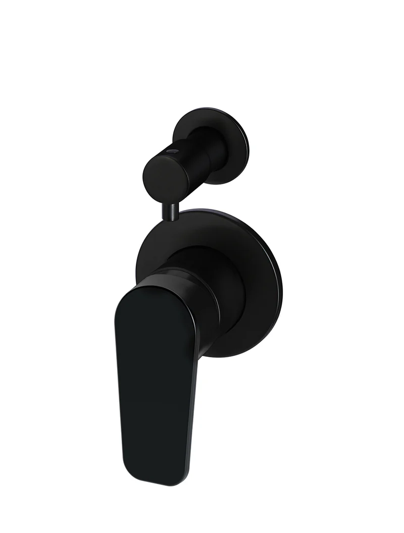 Round Diverter Mixer Paddle Handle Trim Kit (In-wall Body Not Included) - Matte Black - Image 3