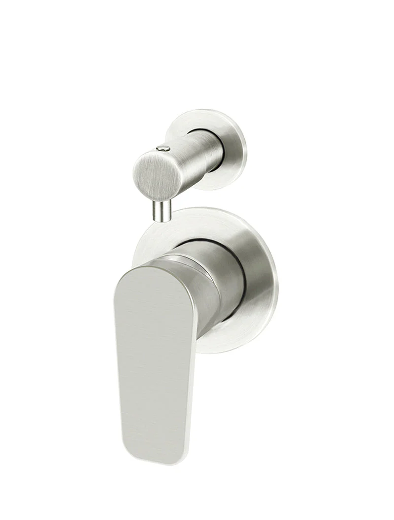 Round Diverter Mixer Paddle Handle Trim Kit (In-wall Body Not Included) - PVD Brushed Nickel - Image 3