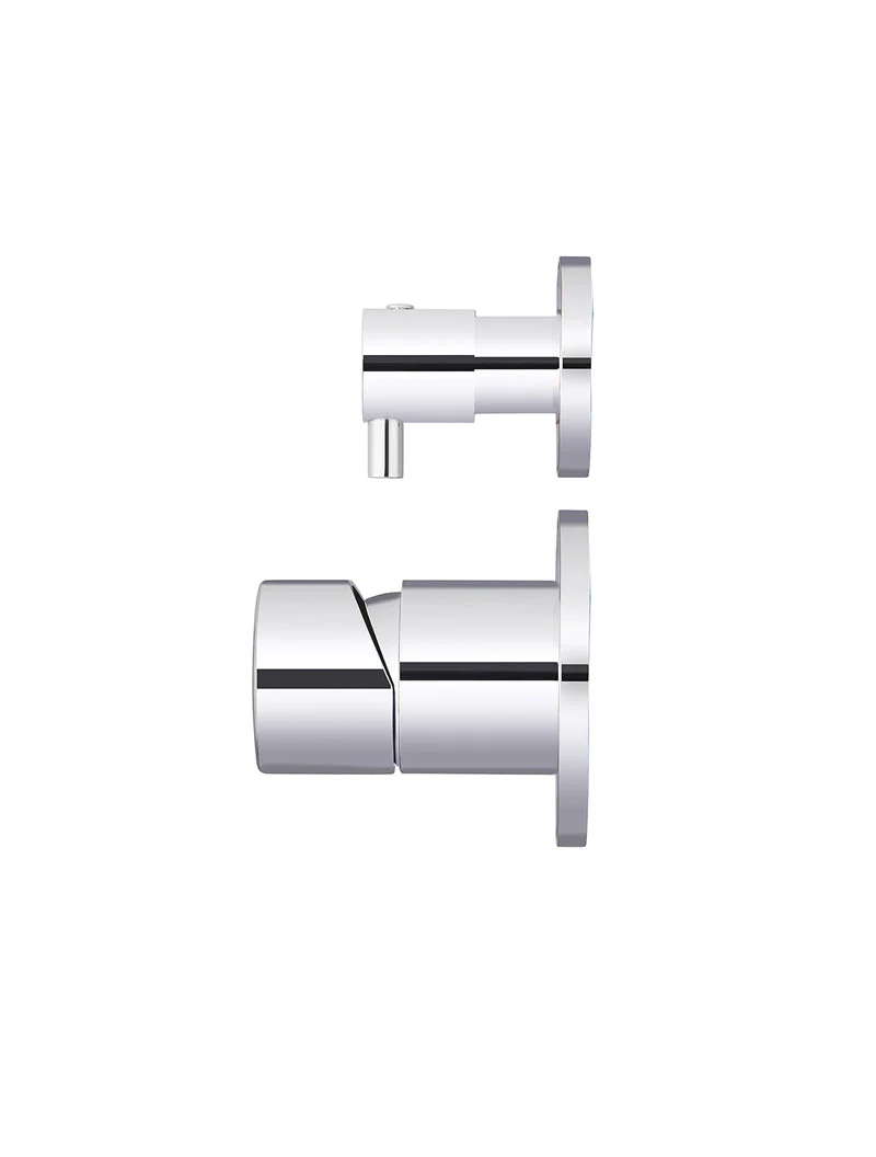 Round Diverter Mixer Pinless Handle Trim Kit (In-wall Body Not Included) - Polished Chrome - Image 2