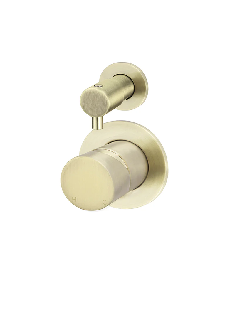 Round Diverter Mixer Pinless Handle Trim Kit (In-wall Body Not Included) - PVD Tiger Bronze - Image 4