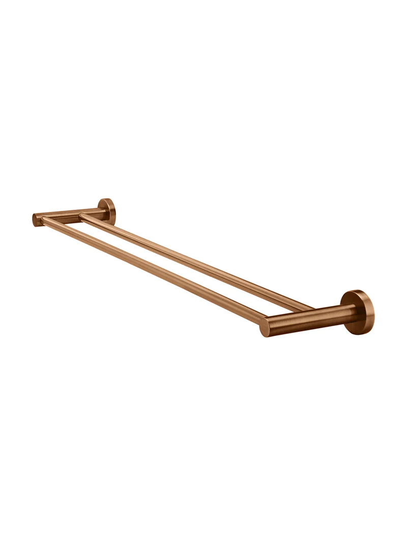 Round Double Towel Rail 600mm - Lustre Bronze - Image 4
