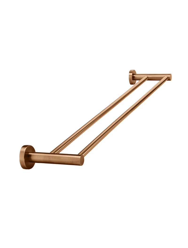 Round Double Towel Rail 600mm - Lustre Bronze - Image 5