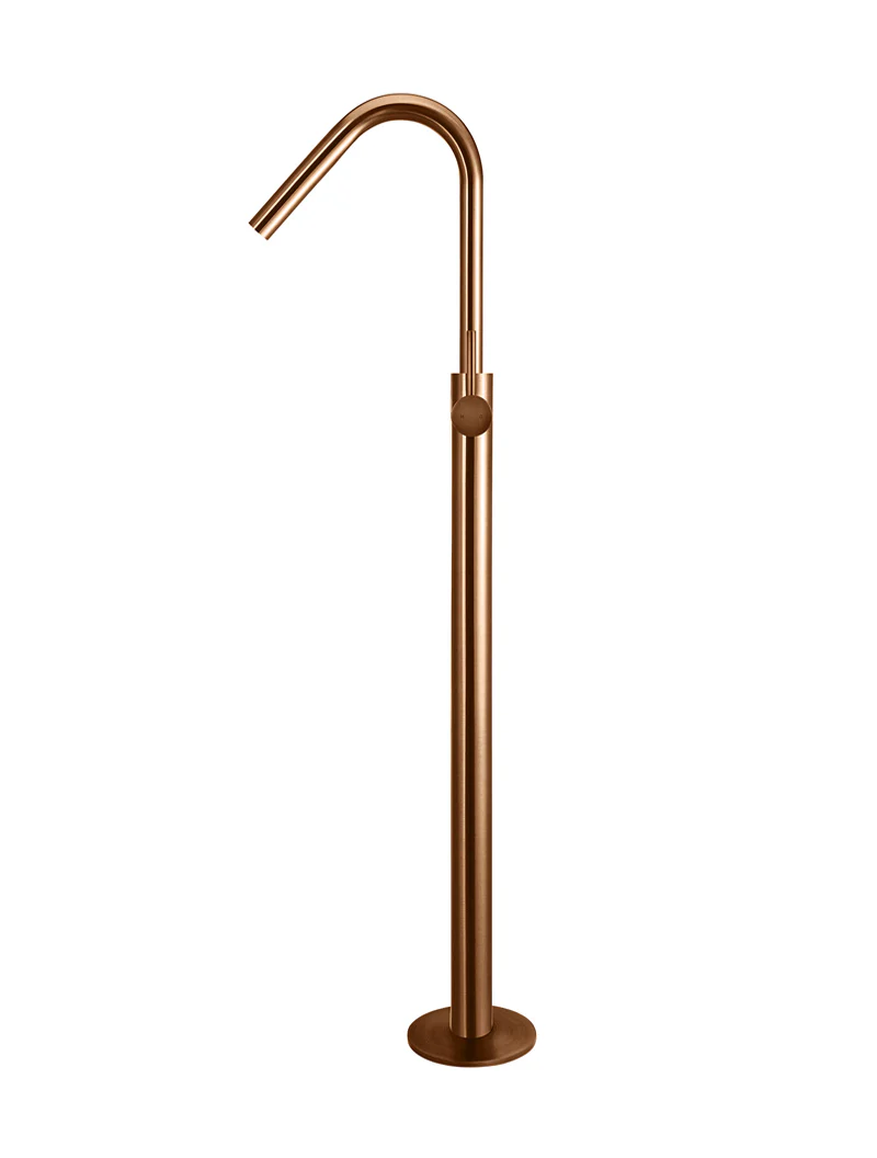 Round Freestanding Bath Spout and Hand Shower - Lustre Bronze - Image 4