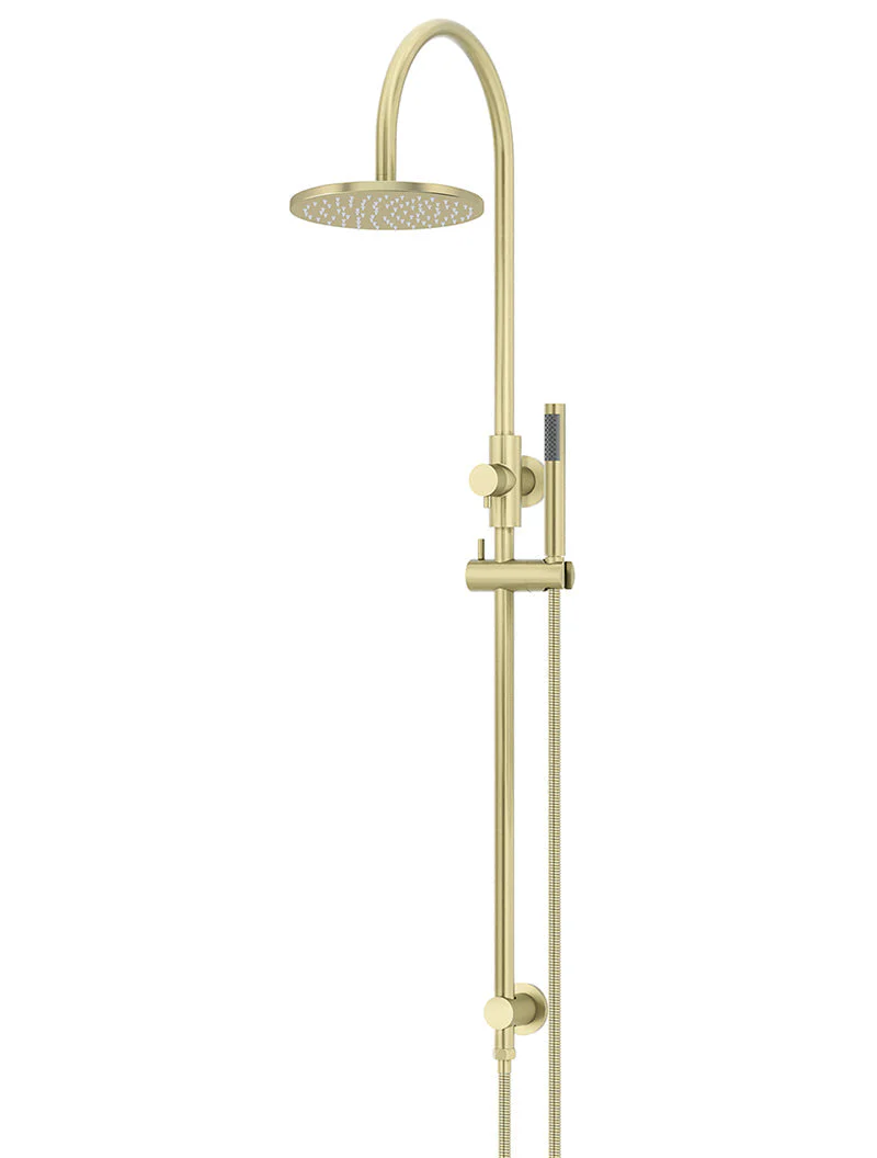 Round Gooseneck Shower Set with 200mm rose, Single-Function Hand Shower - PVD Tiger Bronze - Image 4