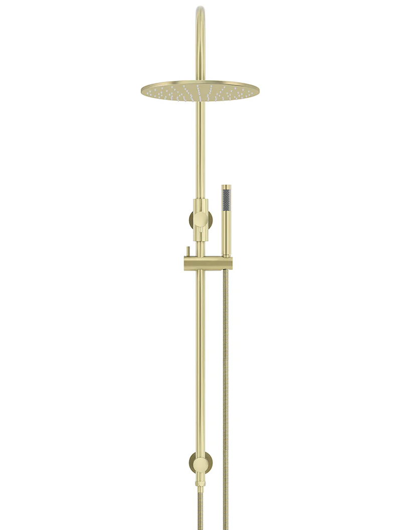 Round Gooseneck Shower Set with 300mm rose, Single-Function Hand Shower - PVD Tiger Bronze - Image 2