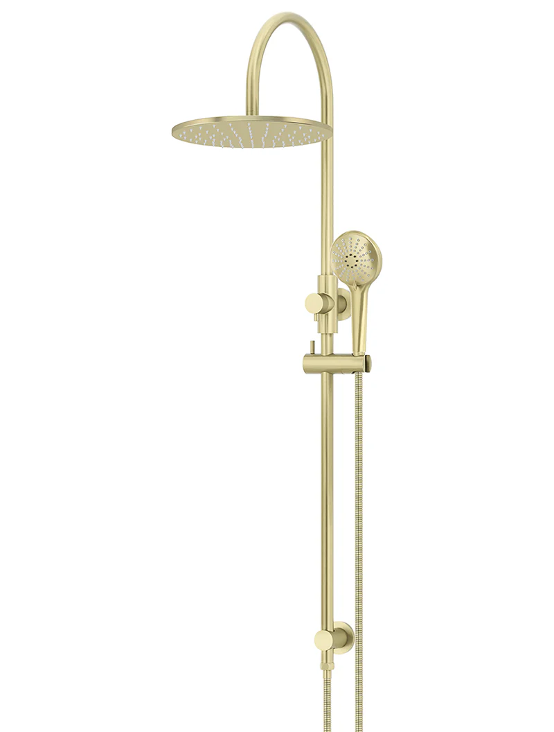 Round Gooseneck Shower Set with 300mm rose, Three-Function Hand Shower - PVD Tiger Bronze - Image 6