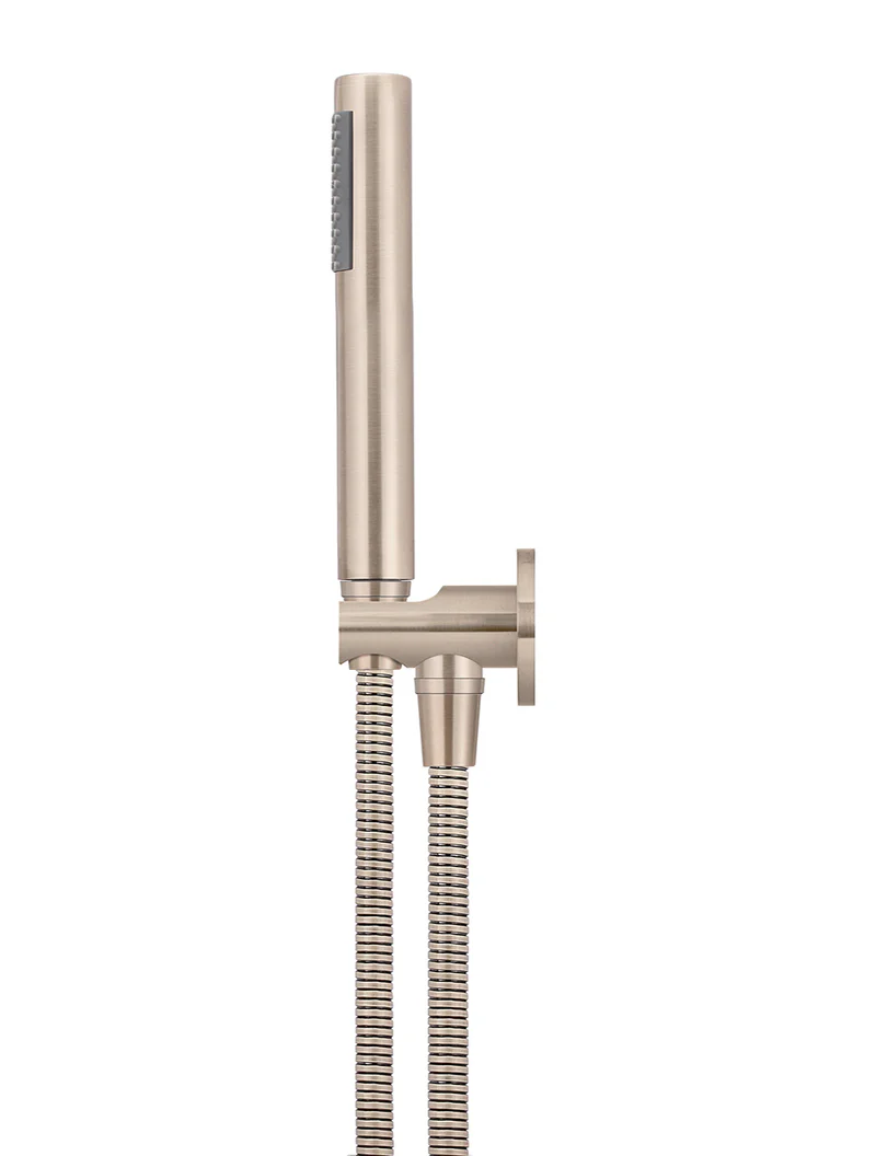 Round Hand Shower on Fixed Bracket - Champagne - Image 3