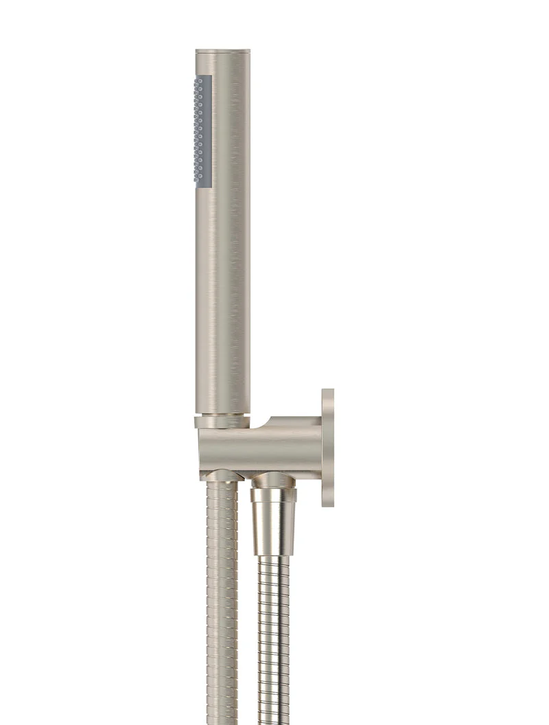 Round Hand Shower on Fixed Bracket - PVD Brushed Nickel - Image 10