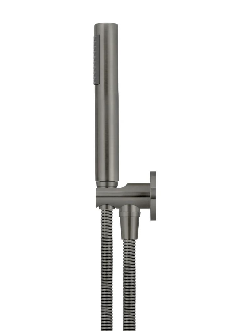 Round Hand Shower on Fixed Bracket - Shadow Gunmetal - Image 4