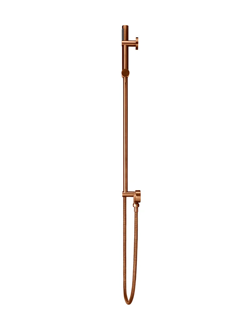 Round Hand Shower on Rail Column - Lustre Bronze - Image 4