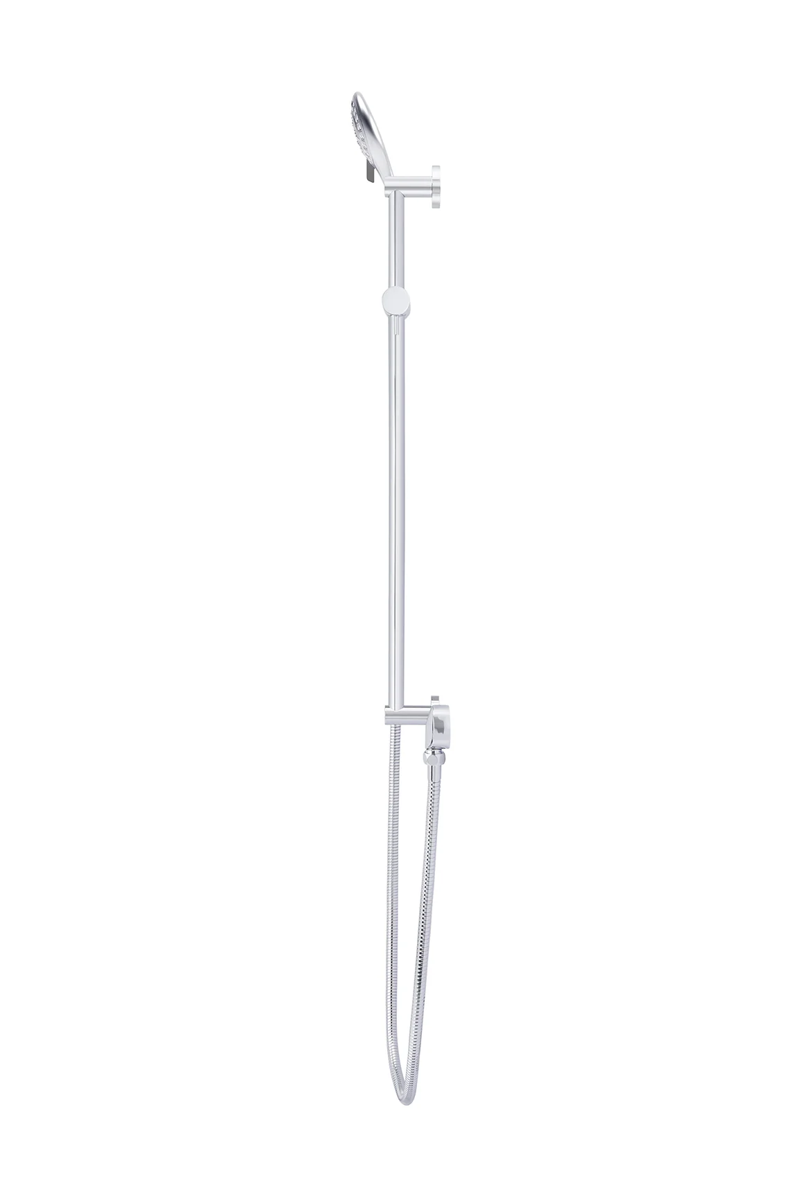 Round Three Function Hand Shower on Rail Column - Polished Chrome - Image 3