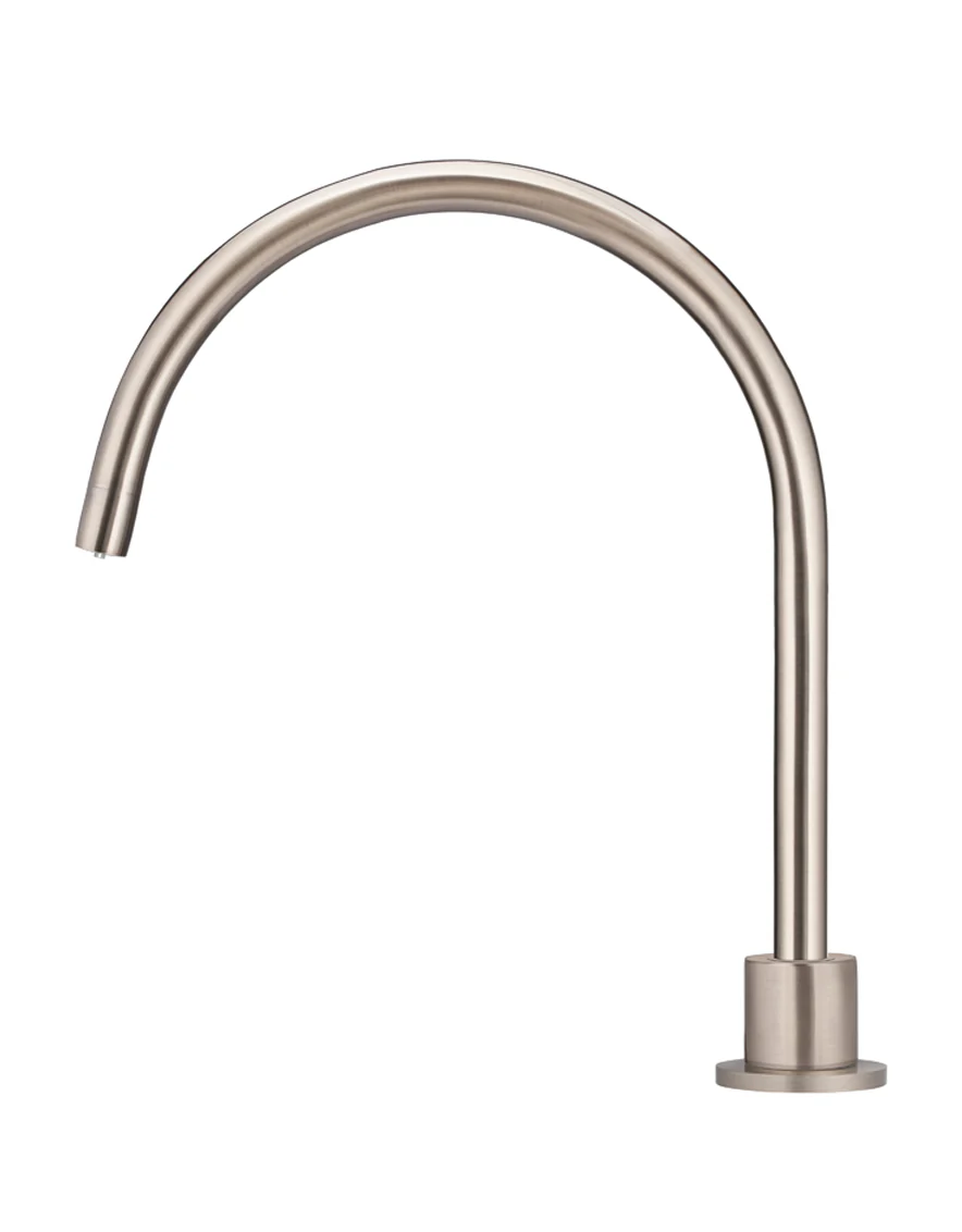 Round Gooseneck High-Rise Swivel Hob Spout - Champagne - Image 2