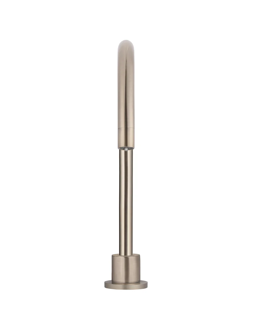 Round Gooseneck High-Rise Swivel Hob Spout - Champagne - Image 3