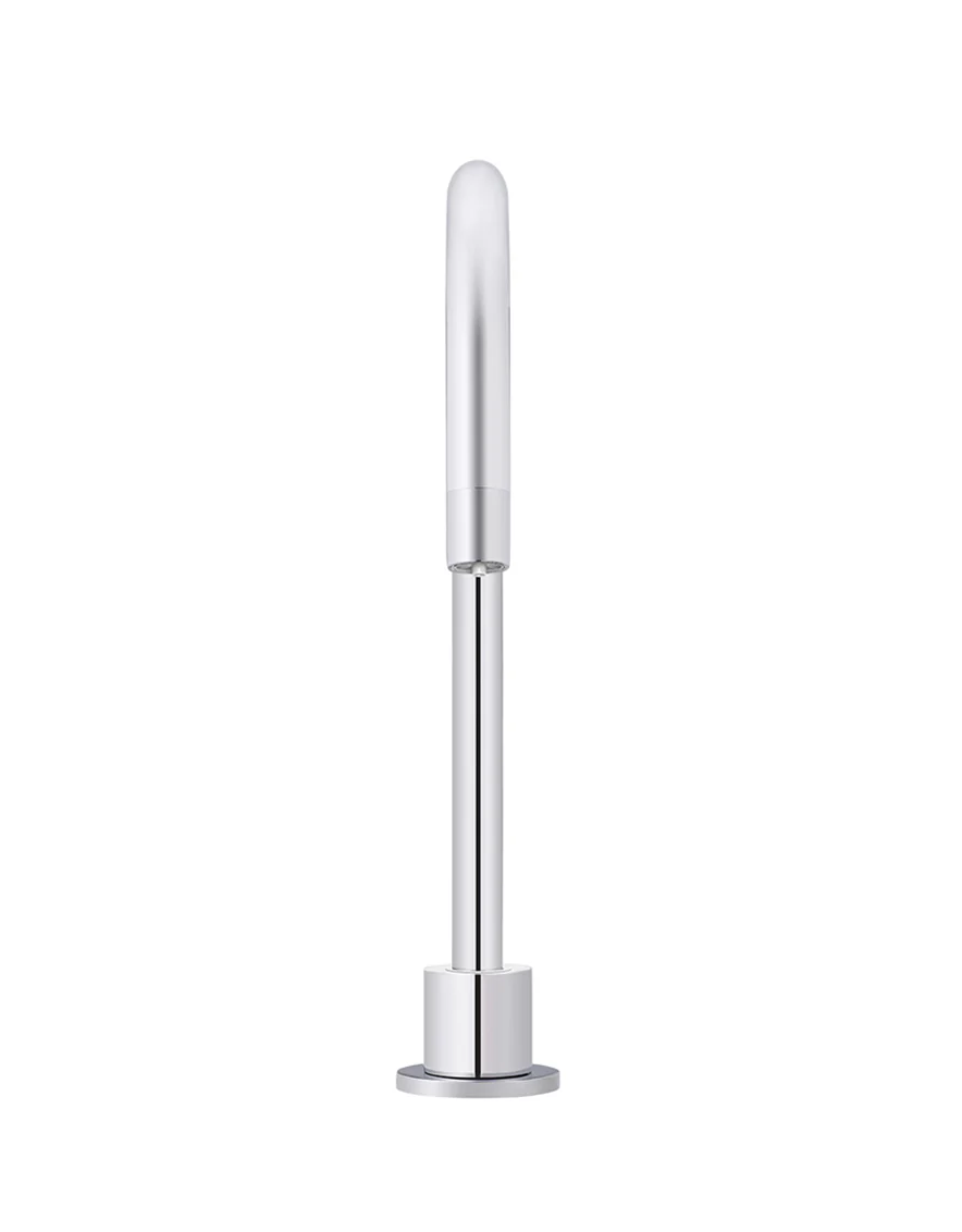 Round Gooseneck High-Rise Swivel Hob Spout - Polished Chrome - Image 3