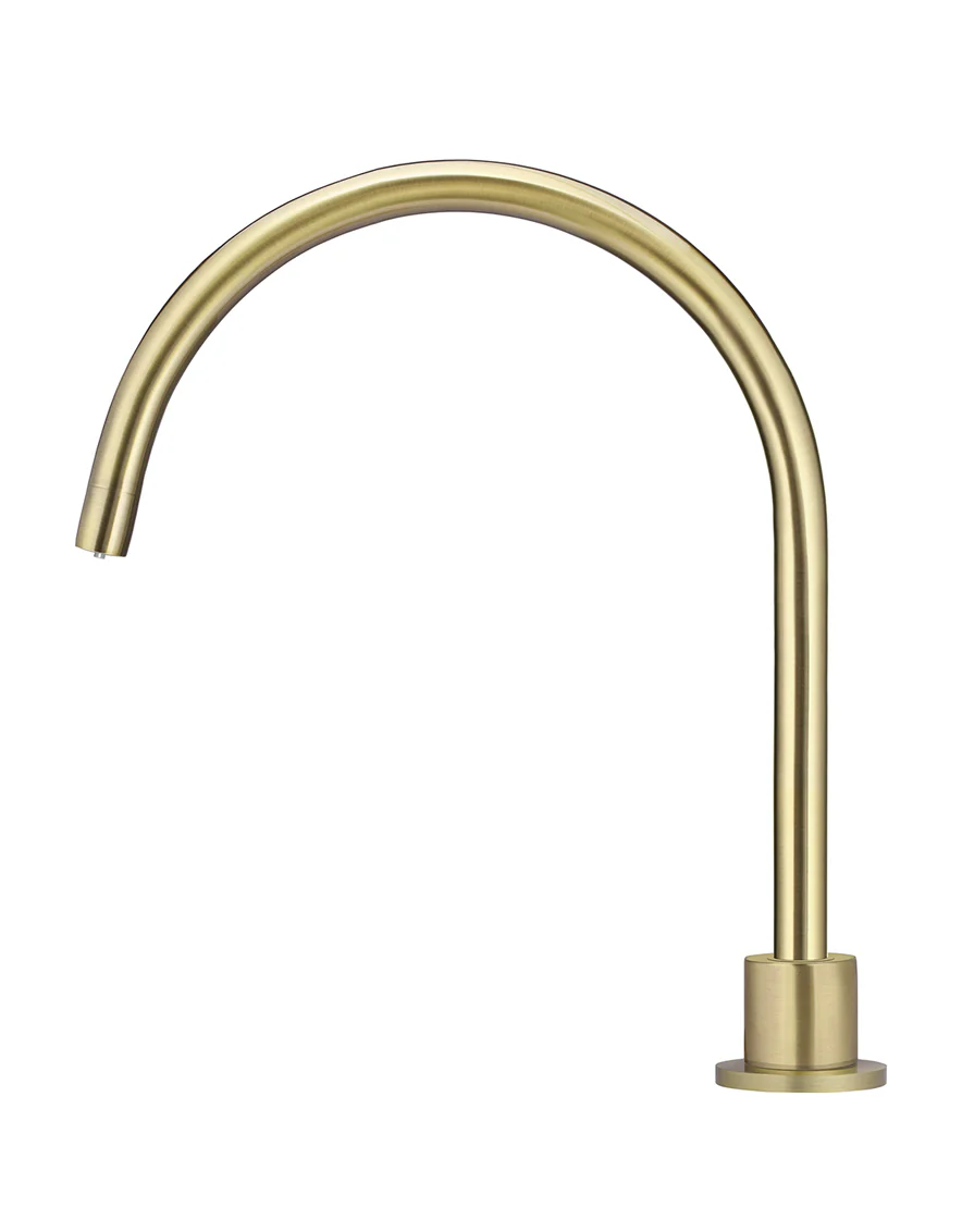 Round Gooseneck High-Rise Swivel Hob Spout - PVD Tiger Bronze - Image 2