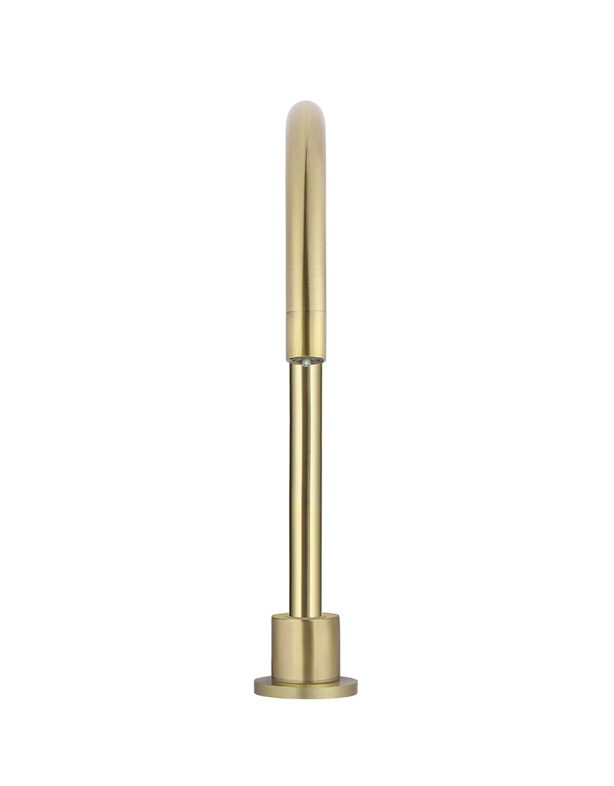 Round Gooseneck High-Rise Swivel Hob Spout - PVD Tiger Bronze - Image 3