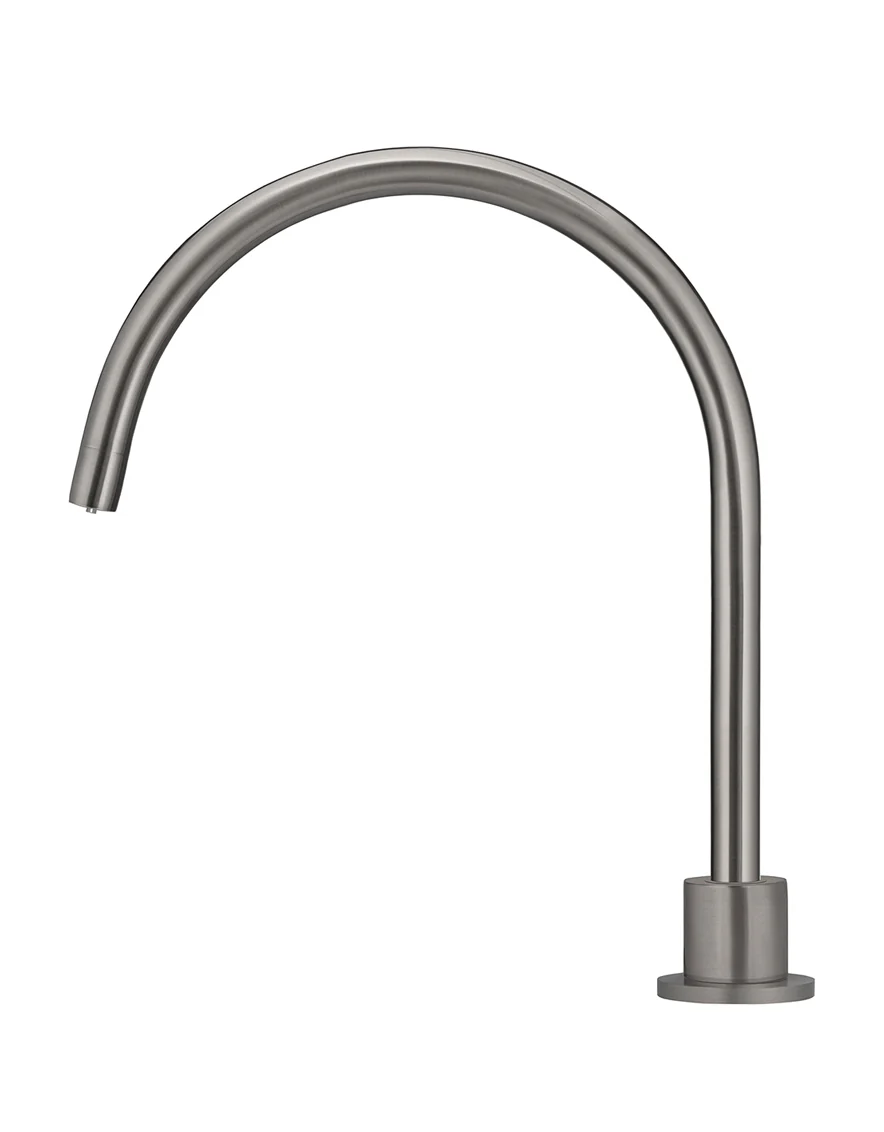 Round Gooseneck High-Rise Swivel Hob Spout - Shadow Gunmetal - Image 2