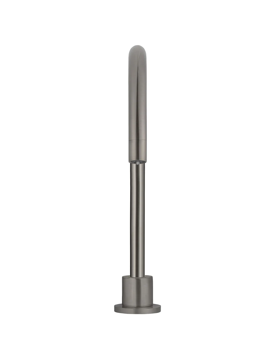Round Gooseneck High-Rise Swivel Hob Spout - Shadow Gunmetal - Image 3
