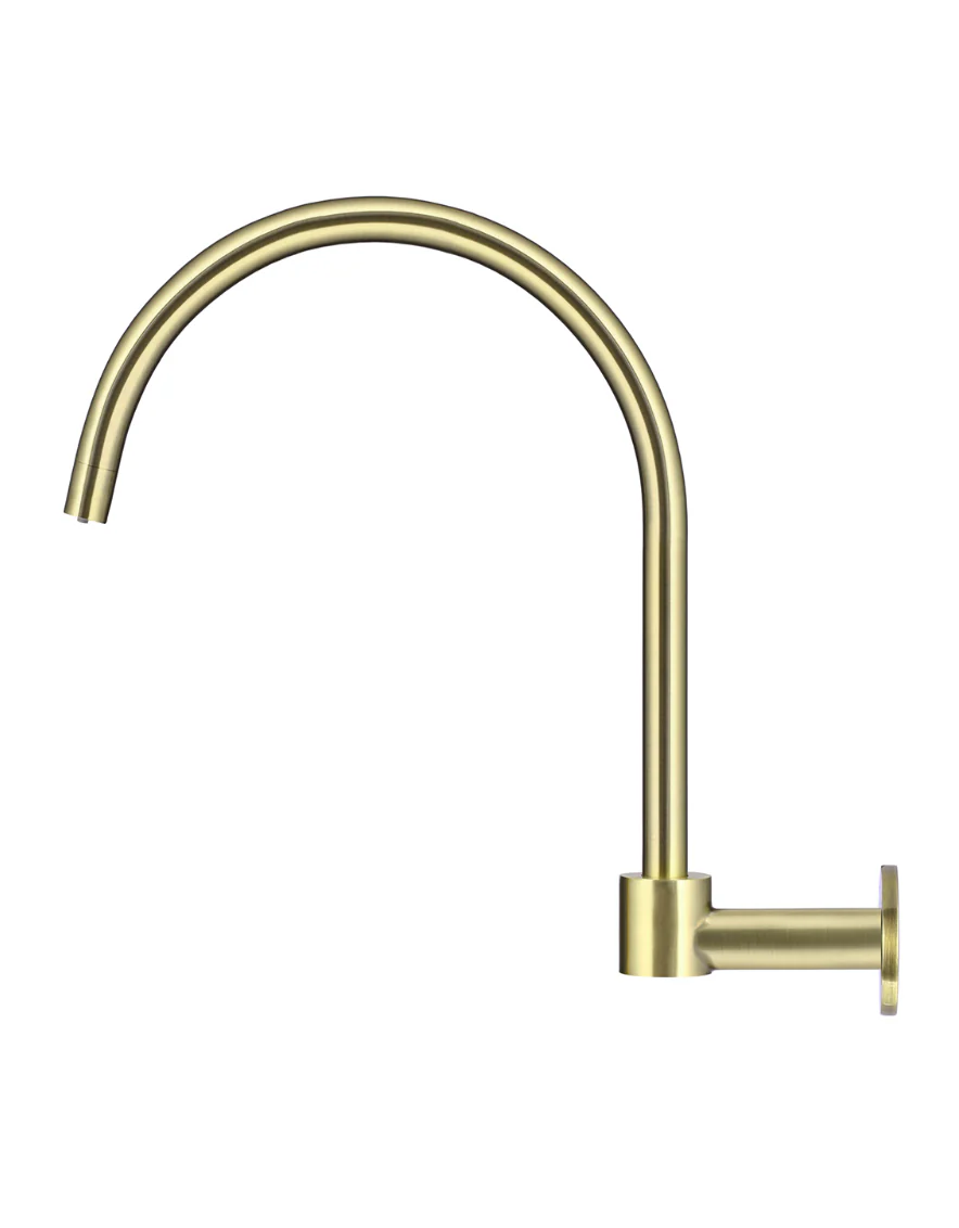 Round High-Rise Swivel Wall Spout - PVD Tiger Bronze - Image 2